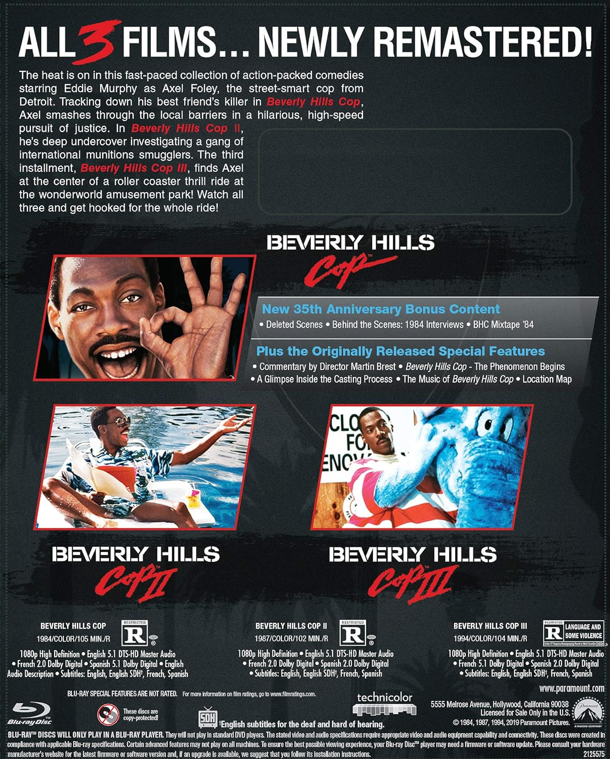 Beverly Hills Cop 3-Movie Collection [Blu-Ray]