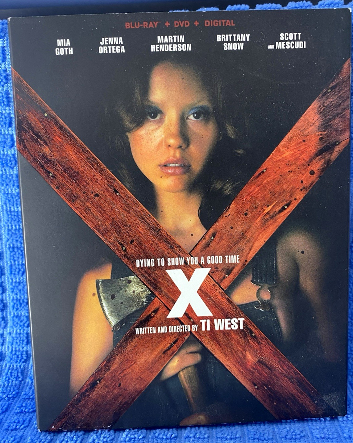 X (Blu-ray) 2022 Mia Goth, Ti West With OOP Slipcover Very Good