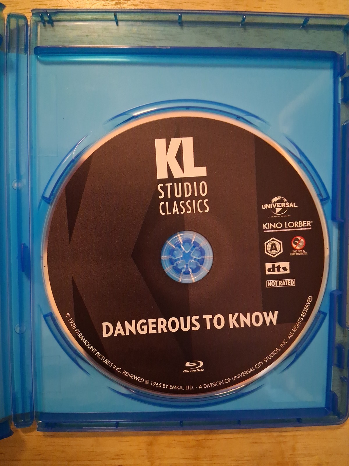 Dangerous to Know (Blu-ray, 1938, KINO LORBER) ANNA MAY WONG