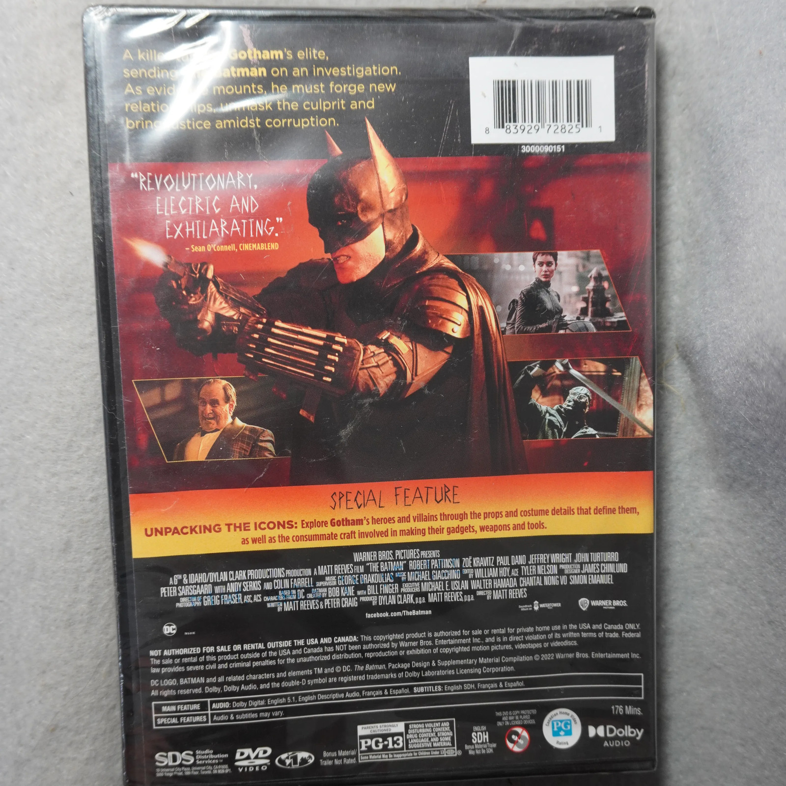 The Batman DVD VG++ Robert Pattinson Free Shipping Action Crime