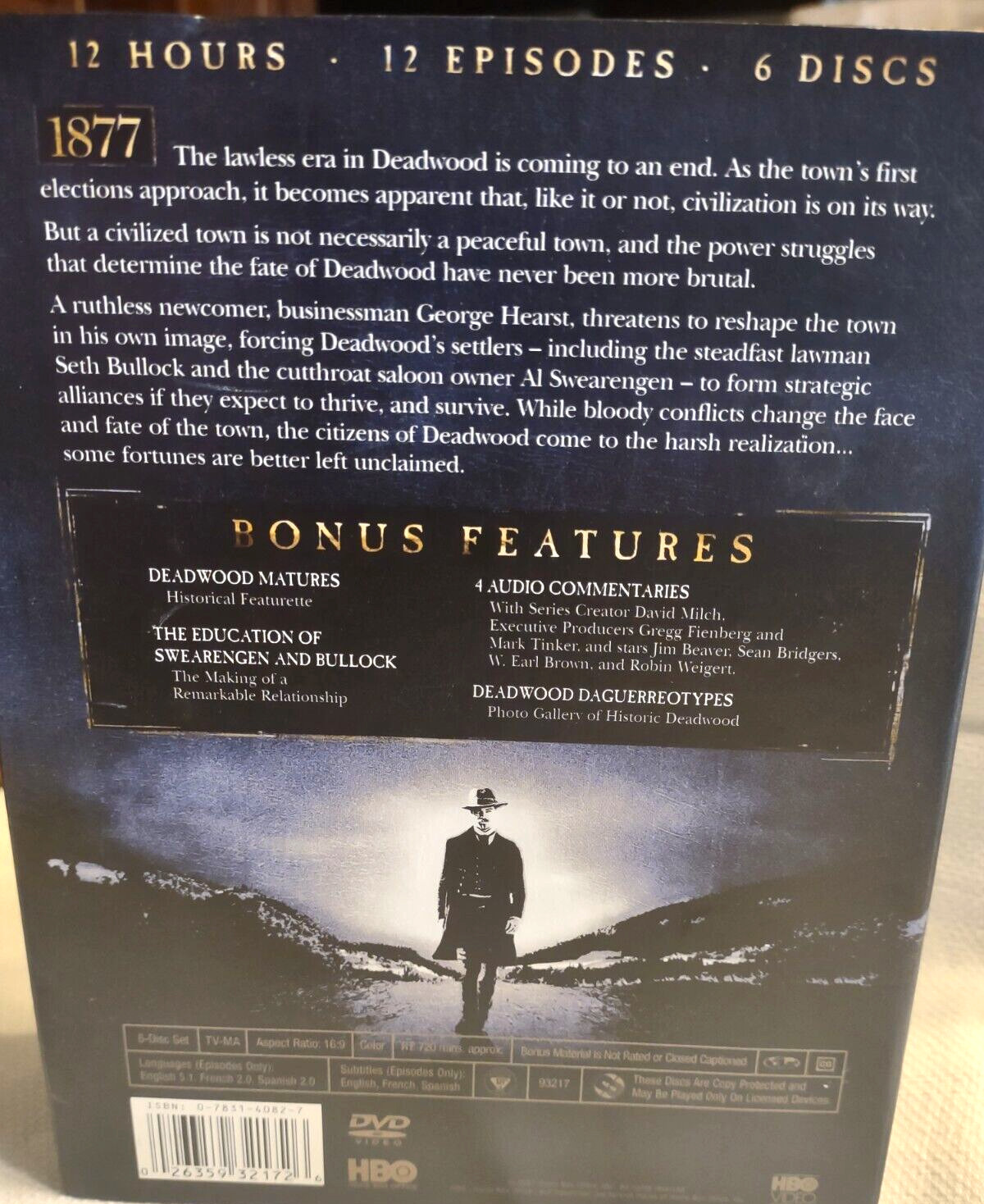 Deadwood DVD Third Season 3 Region 1 US/Canada 12 Hours 12 Episodes 6 Discs HBO