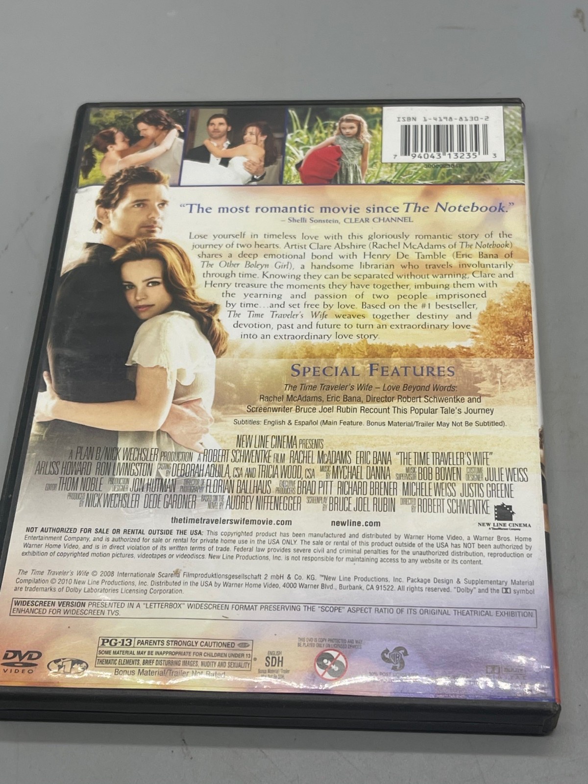 The time traveler’s wife DVD 2008 english 107 min PG-13 new line cinema READ