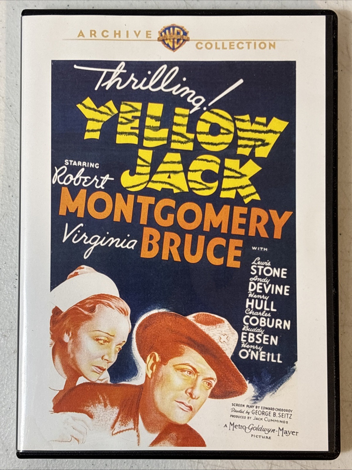 Yellow Jack (DVD,2016, Warner MOD Archive Collection) 1938 B&W Robert Montgomery