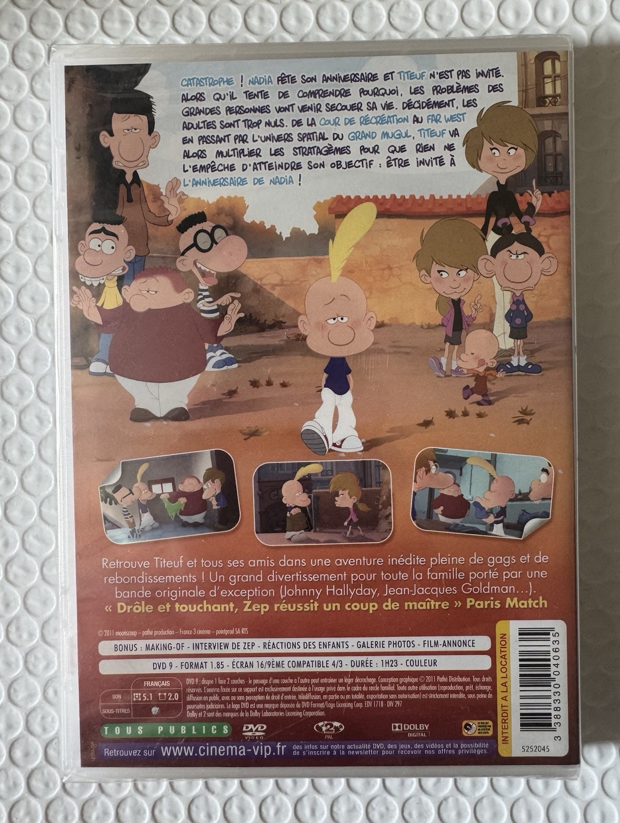Titeuf: Le Film – The Movie – Brand New Sealed – Region 2 PAL DVD French