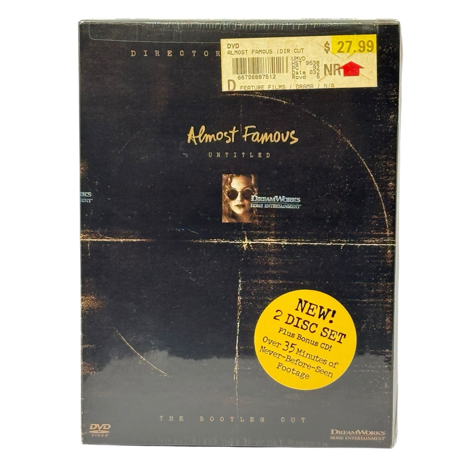 SEALED Almost Famous – The Bootleg Cut (DVD, 2001, 2-Disc Set + Stillwater CD)