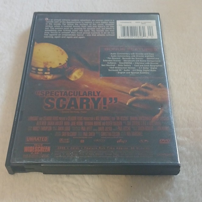 Lionsgate The Descent DVD Original Unrated Cut Widescreen 2005 99 Min 16:9